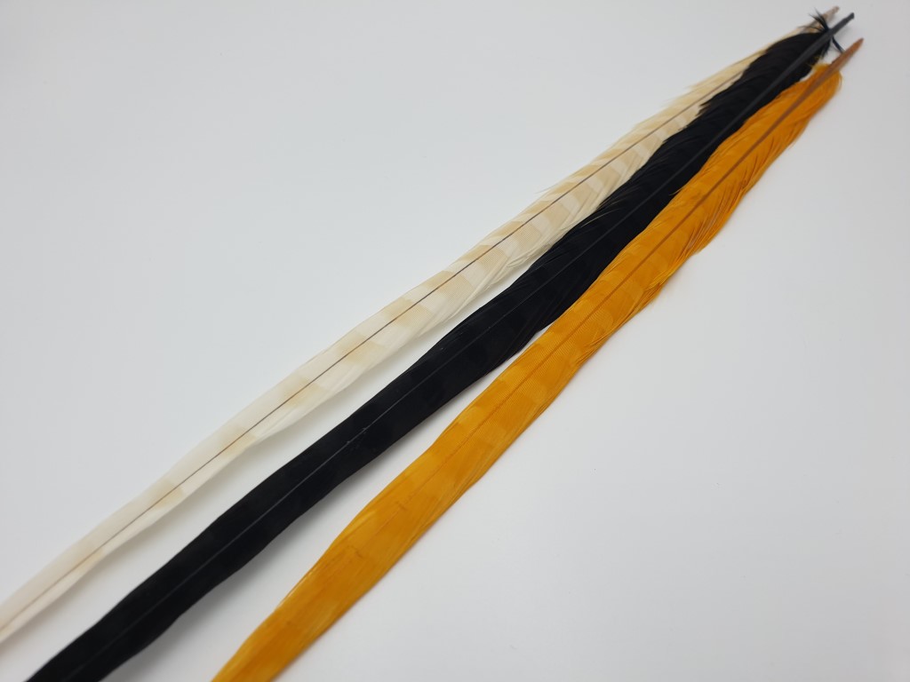 Pheasant Tail set 3 stück Cream-Black -Sunburst