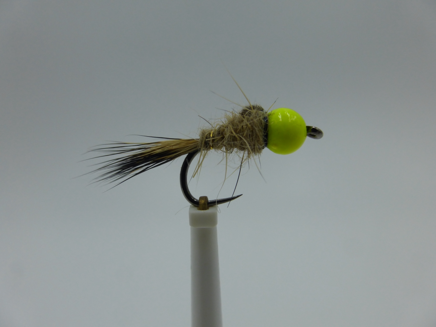 Size 14 Tungsten - Hare,s Ear Fluo Yellow - Barbless