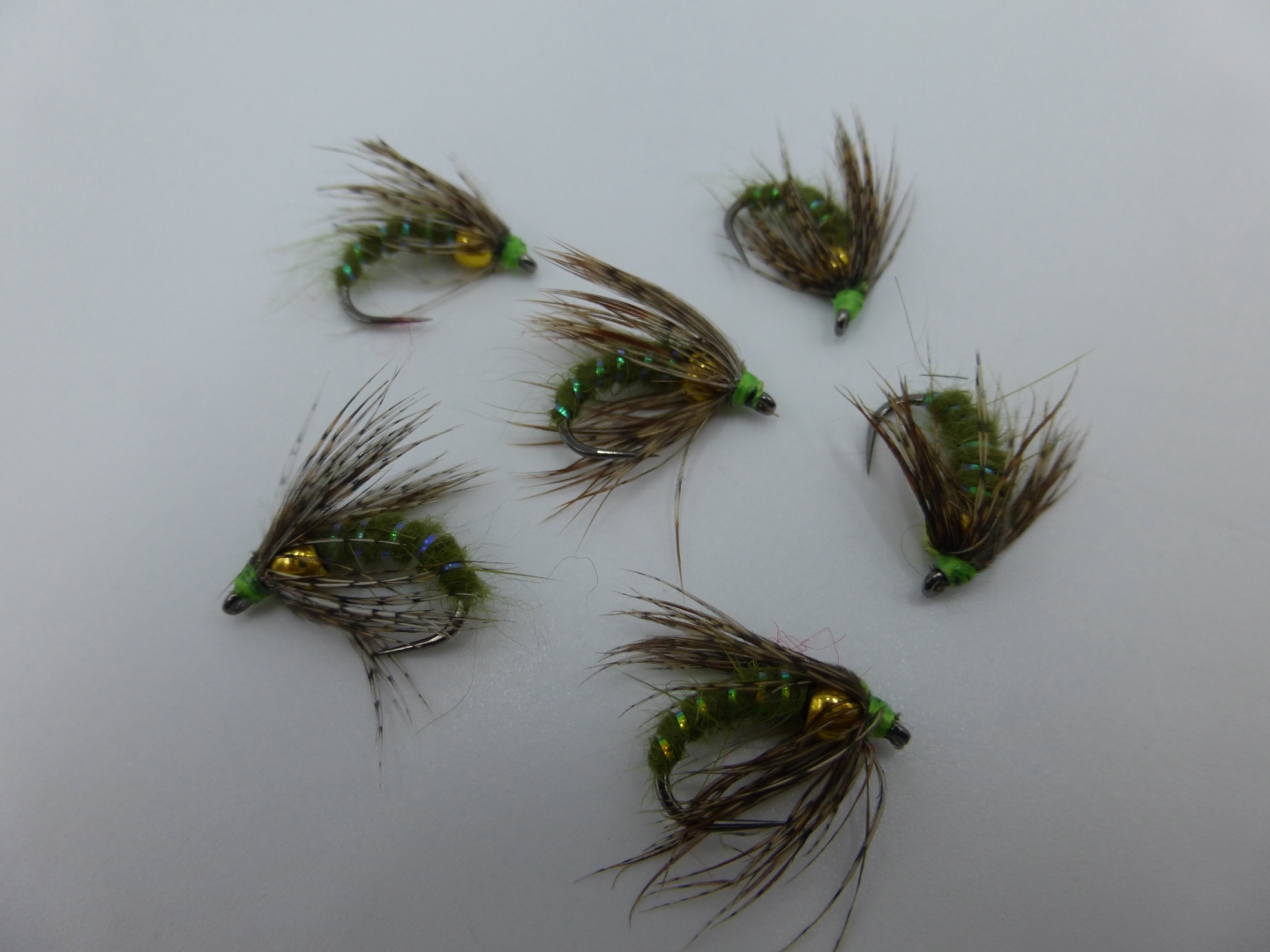 Size 16 Holy Grail Olive Bead Head  Barbless