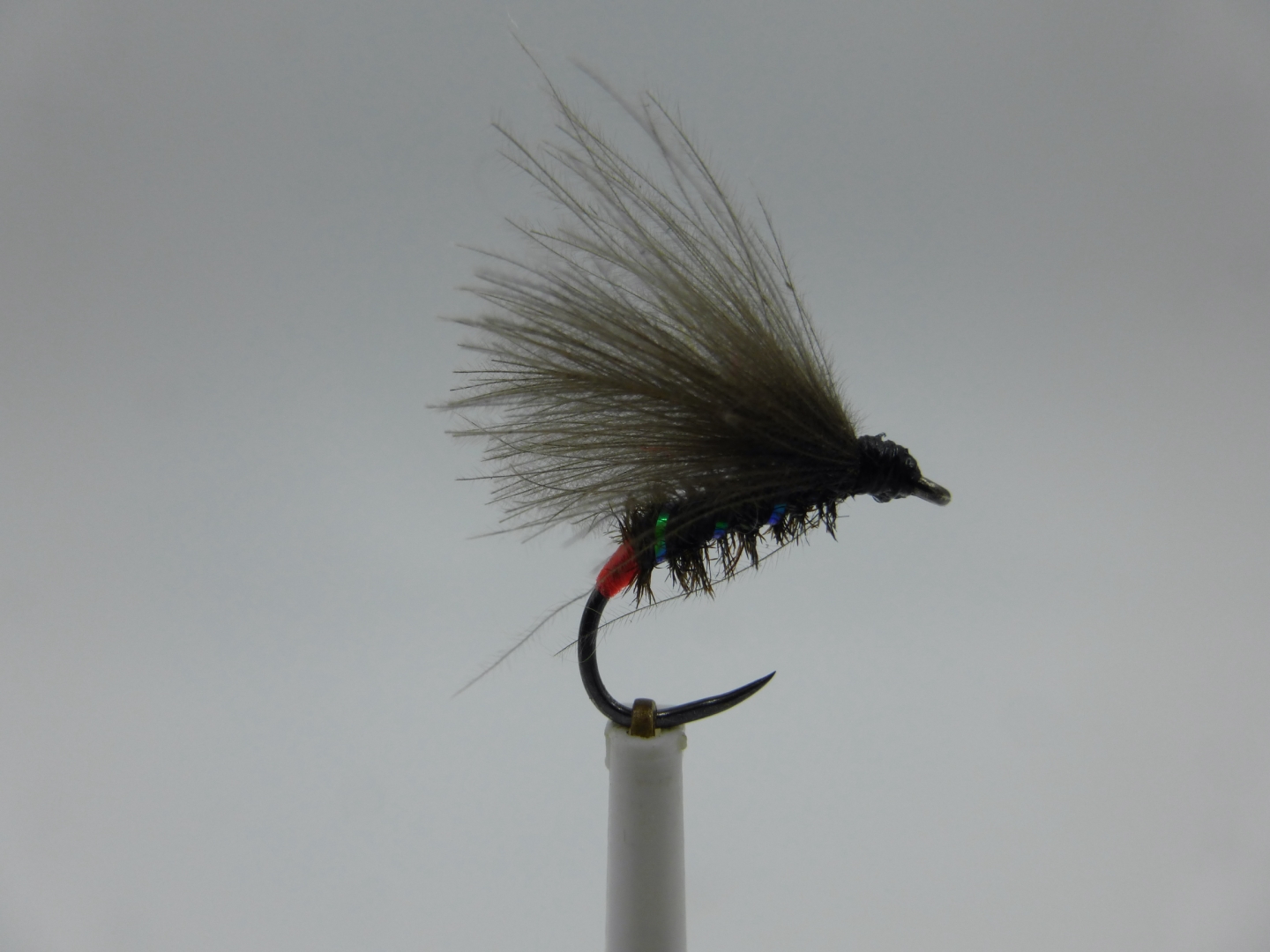 Size 18 F-Fly Black/Red Butt CDC Barbless