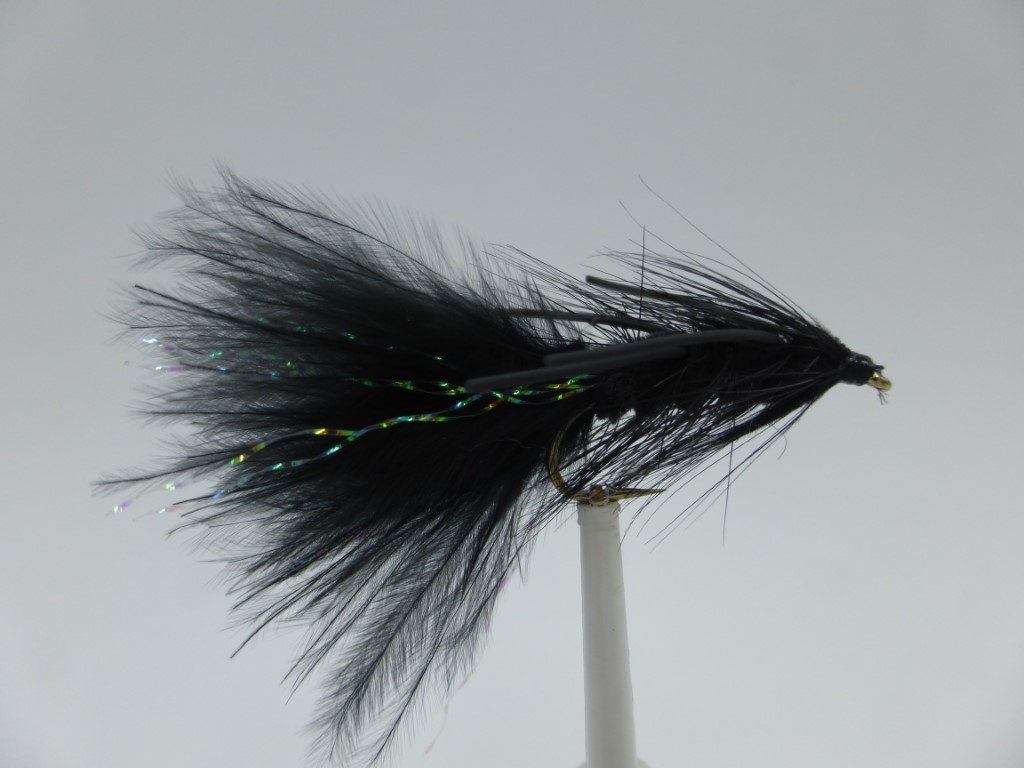 Size 10 Wooly Bugger Black Rubber Legs