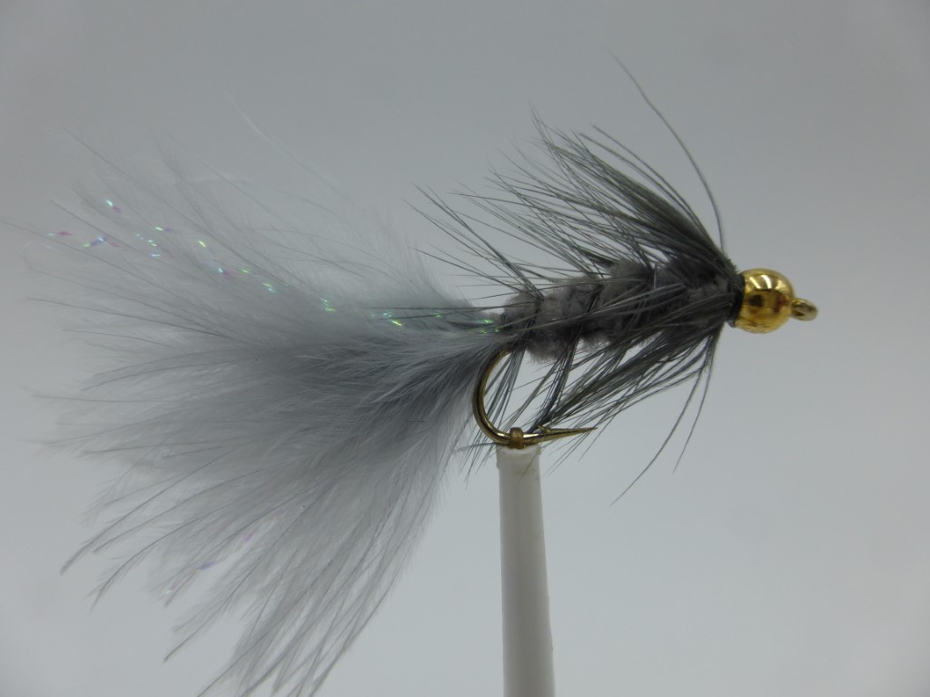 Size 10 Wooly Bugger Grey Bead Head
