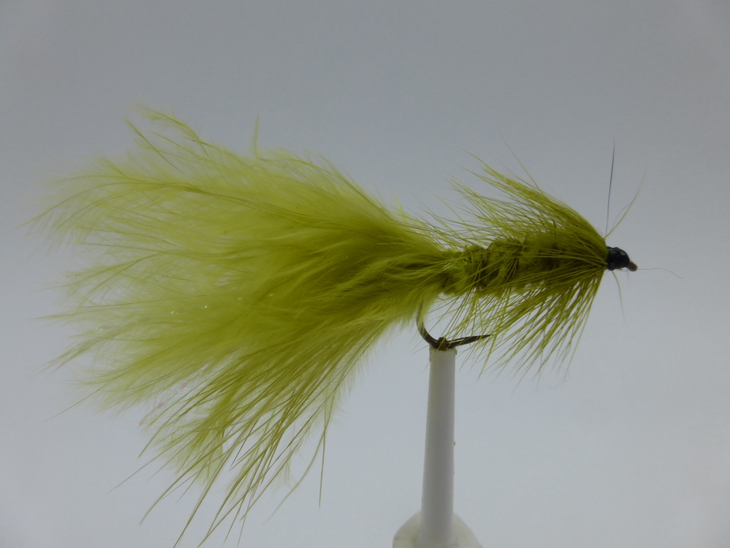 Size 10  Wooly bugger Olive barbless