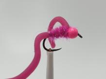 Size 12 Tungsten Squirmy Leg Pink Barbless