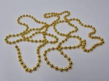 Bead Chain Eyes Gold 3,2 mm - 100 cm