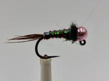 Size 14 Tungsten Flash Back Light Pink Jig Barbless