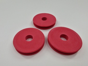 EVA Foam Leader Spool 68 mm Red 3 stuks