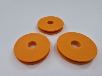 EVA Foam Leader Spool 68 mm Orange 3 stuks