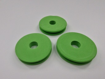 EVA Foam Leader Spool 68 mm Green 3 stuks