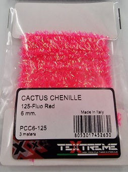 Cactus Chenille 6 mm - 125 Fluo Red