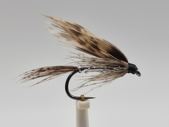 Size 12 Silver March Brown Wet Barbless