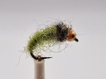 Size 12 Tungsten Killer Bug Olive Barbless