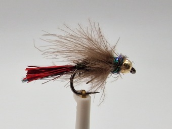 Size 12 Tungsten Red Flash Barbless