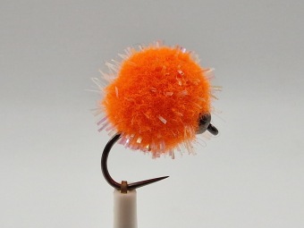 Size 10 Sparkle Egg Orange Barbless