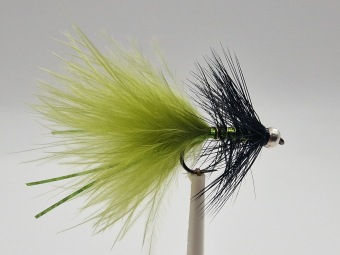 Size 10 Shrek Olive Bead Head Barbless