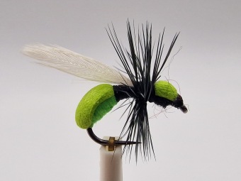 Size 12 Foam Flying Ant Chartreuse Barbless