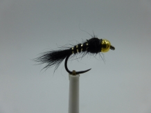 Size 10 Hare,s Ear Black Bead Head Barbless 