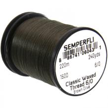 Classic Waxed Thread 6/0 Brown Olive 220m 