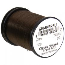 Classic Waxed Thread 6/0 Dark Mocha Brown 220m 