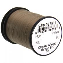 Classic Waxed Thread 6/0  Tan 220m 