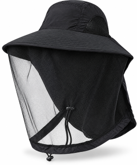 A&M Mosquito Head Net Hat Black