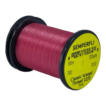 Classic Waxed Thread 12/0 Pink 110 meters