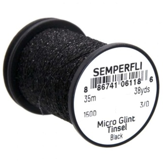 Semperfli Micro Glint Tinsel Black