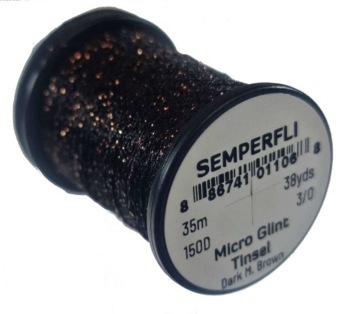Semperfli Micro Glint Tinsel Dark M Brown