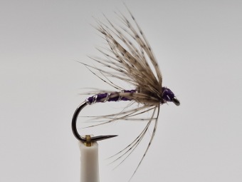 Size 10 Partridge & Purple Wet Barbless