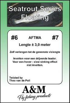 Theo van de Poll Twisted Leader Sea Trout 300 cm Floating - # 6-7