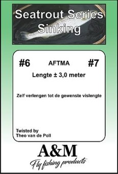 Theo van de Poll Twisted Leader Sea Trout 300 cm Sinking - # 6-7