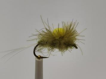 Size 18 Yellow Foam CDC Para Barbless