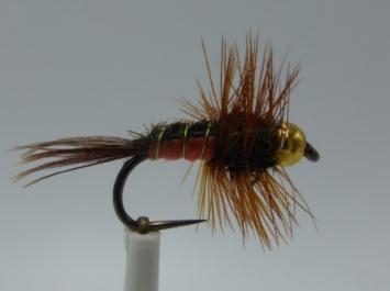 Size 10 Carrot Nymph Bead Head