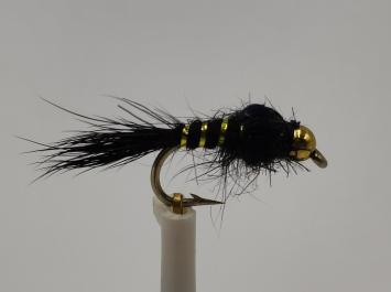 Size 16 Hare's Ear Black Bead Head