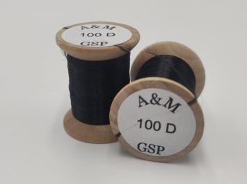 A&M GSP Dyneema Thread 100 D Schwarz Wood Bobbin