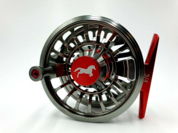 FLC Stallion 3/4 Reel Gunsmoke Metallic Red