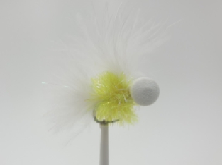 Size 10 Booby White/Chartreuse Barbless