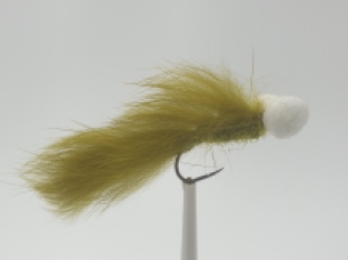 Size 10 Booby Zonker Olive Barbless