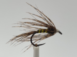 Size 12 Soft Hackle Spider Yellow Quill Barbless