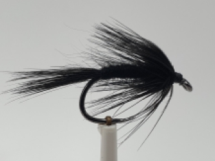 Size 12 Black Gnat Soft Hackle Wet Barbless