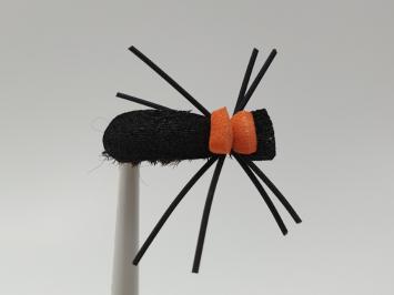 Size 12 Black Foam Beetle Barbless