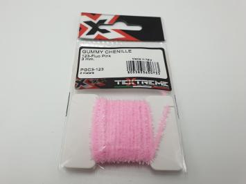 Gummy Chenille 3 mm - 123 Fluo Pink