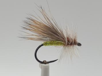 Size 16 Emerger Caddis Chartreuse Barbless