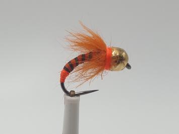 Size 12 Tungsten Quill Grayling Orange Barbless