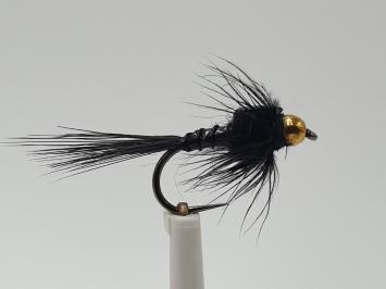 Size 16 Black Twinkle Bead Head Barbless