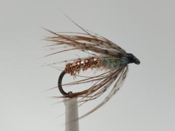 Size 10 Copper Sparkle Soft Hackle Wet Barbless