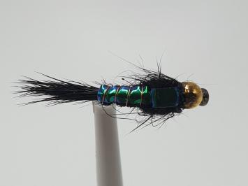 Size 16 Flash Back Black Bead Head Barbless