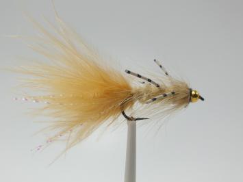 Size 10 Wooly Bugger Tan Rubber Legs Barbless
