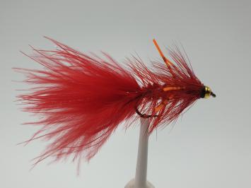 Size 10 Wooly Bugger Red Rubber Legs Barbless
