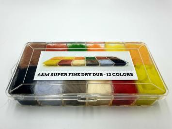 A&M Dubbing Dispenser Super Fine Dry Fly Dub 12 Colors